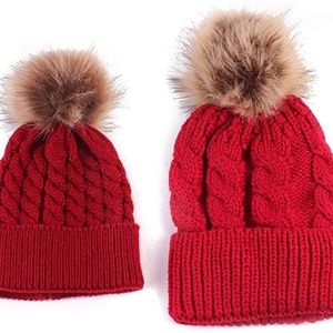 2PCS Parent-Child Hat Warmer Beanie's